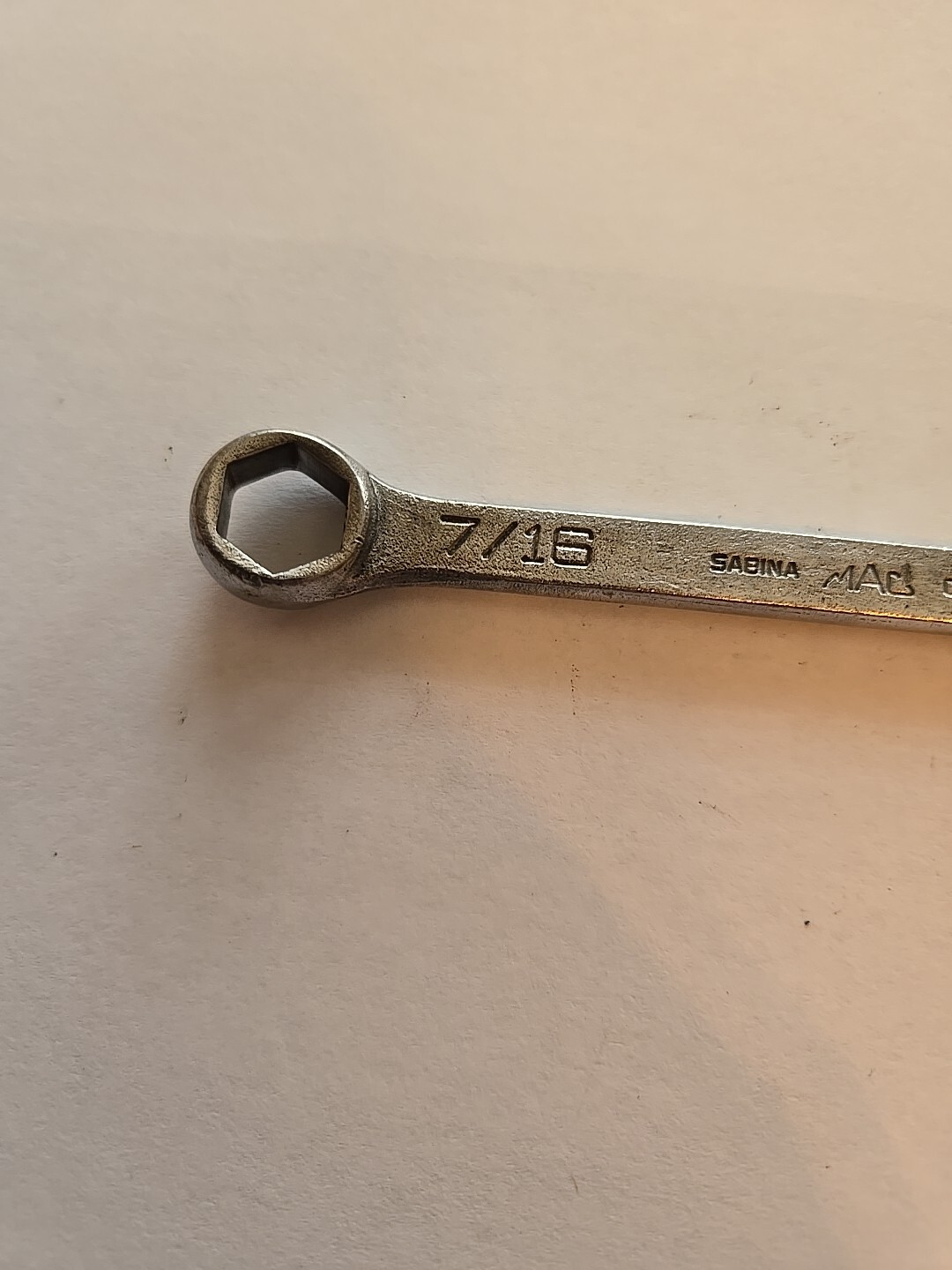Mac Tools Sabina 7/16″ 6PT Short Chrome Combination Wrench CH14