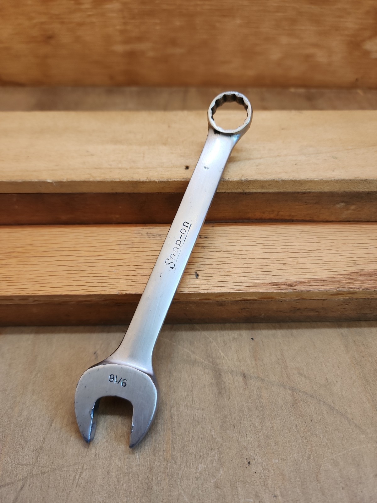 Snap On SAE 12 Pt Combination Short Wrench 9/16″ OEX-180 Vintage 1963 Date Code