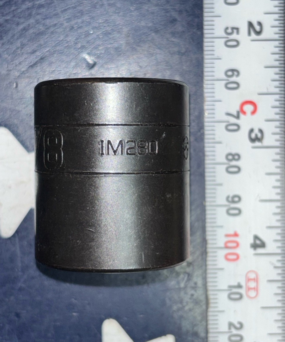 Snap-On 7/8” Shallow Impact Socket 1/2” Drive 6-Point SAE 7/8in IM280