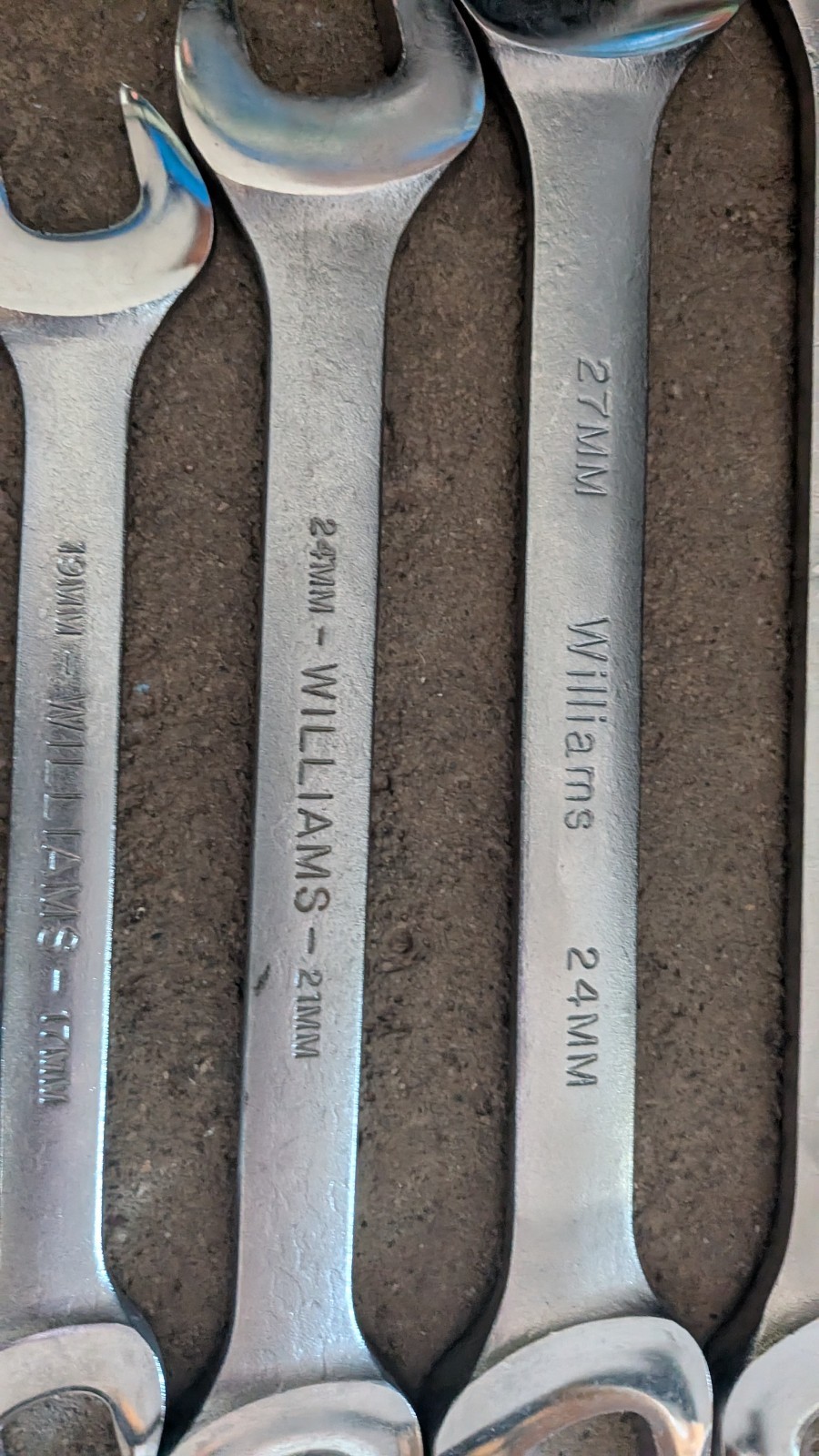 6 Williams Wrenches Combination Metric Open End 30MM 27 24 21 19 17 18 15 16
