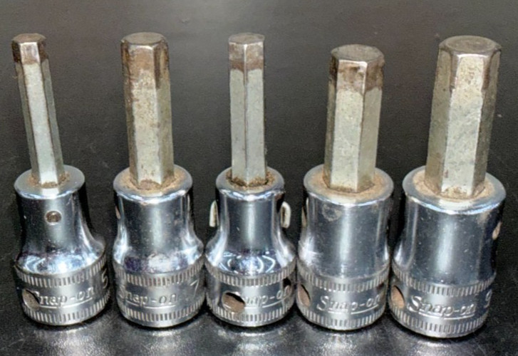 Snap-On 5pc Metric Hex Bit Socket Set FAM5A, FAM6A, FAM7, FAM8A & FAM9