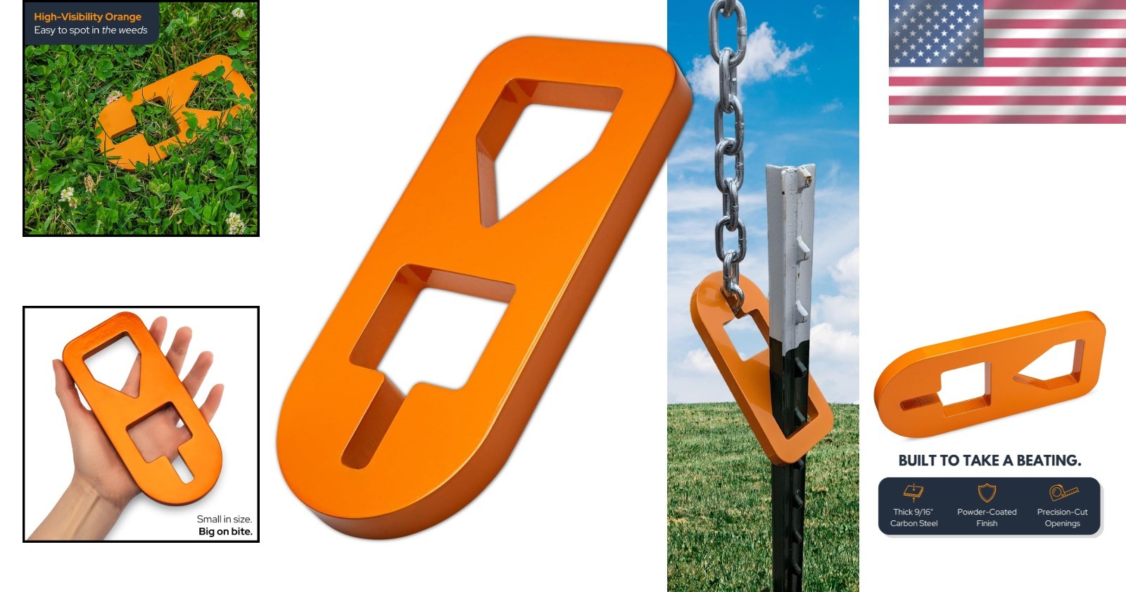 Professional T-Post Puller Tool – Carbon Steel, Works with Most High-Lift Jacks