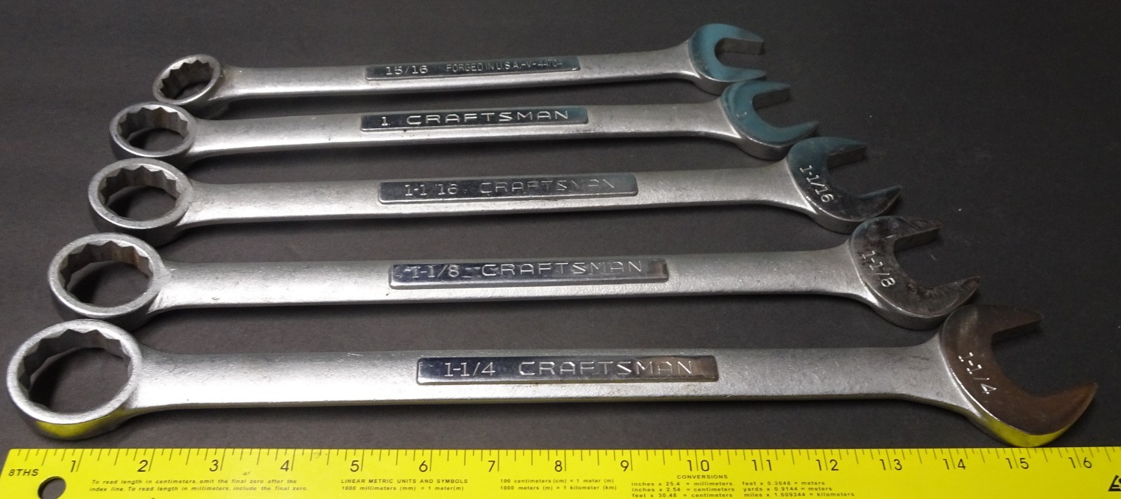 5 Craftsman Open & Box End Wrench Set V series USA 44704 44705 44706 44707 44708
