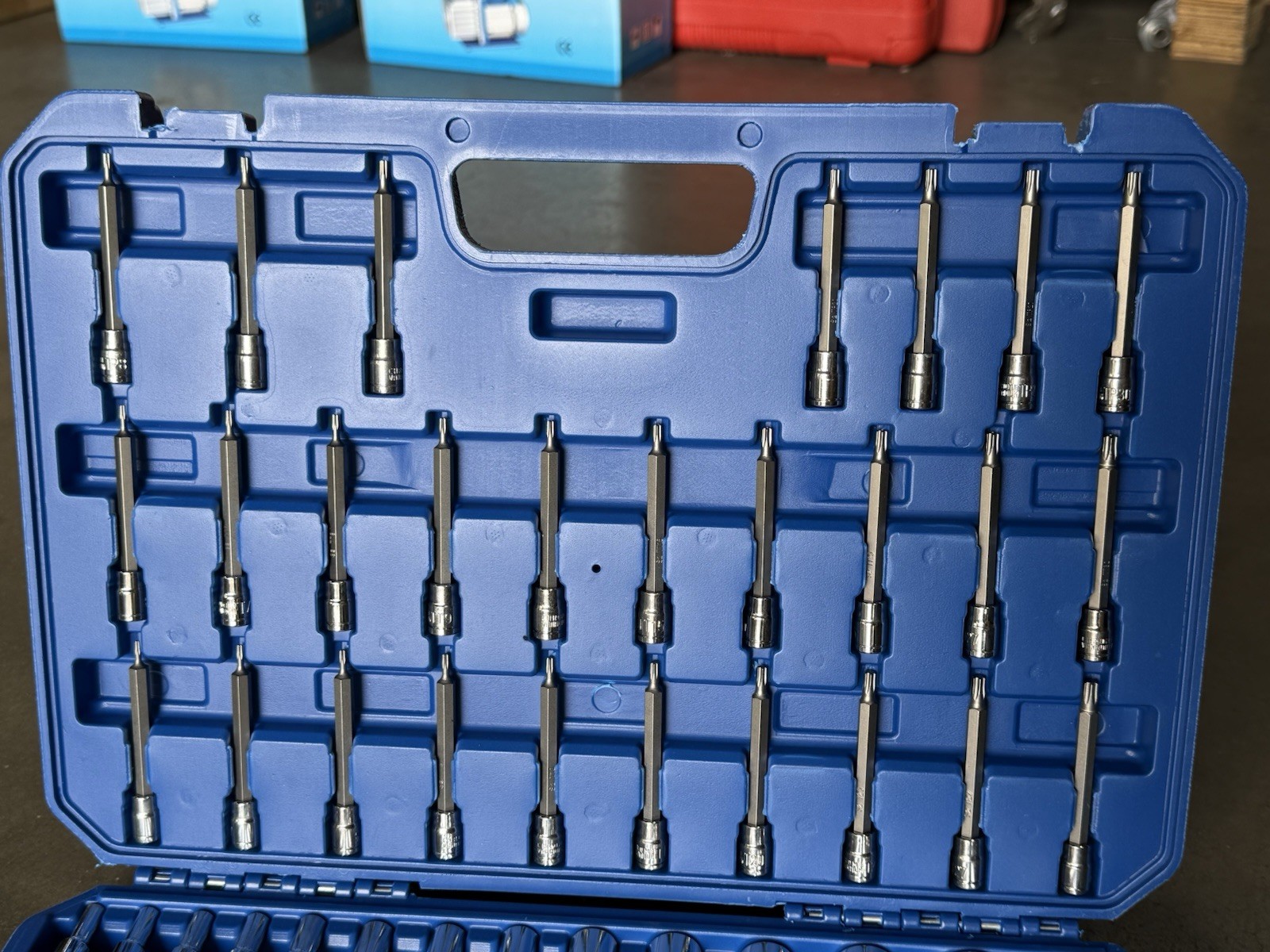 60pcs Master Deep Long Star Plus Socket Bit E-Torx External Torx Set Tamperproof