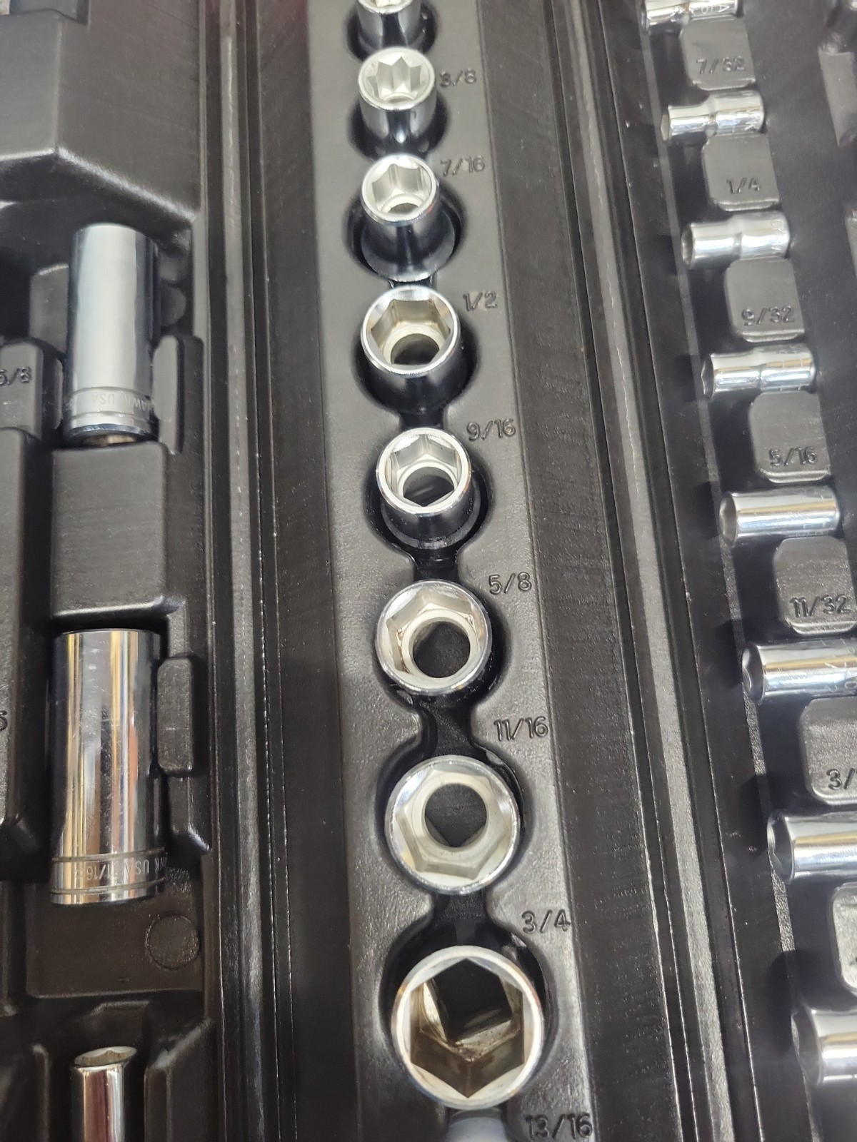BLACKHAWK TOOLS METRIC & SAE 62 PC SOCKET SET W/CASE VTG USA 🇺🇸