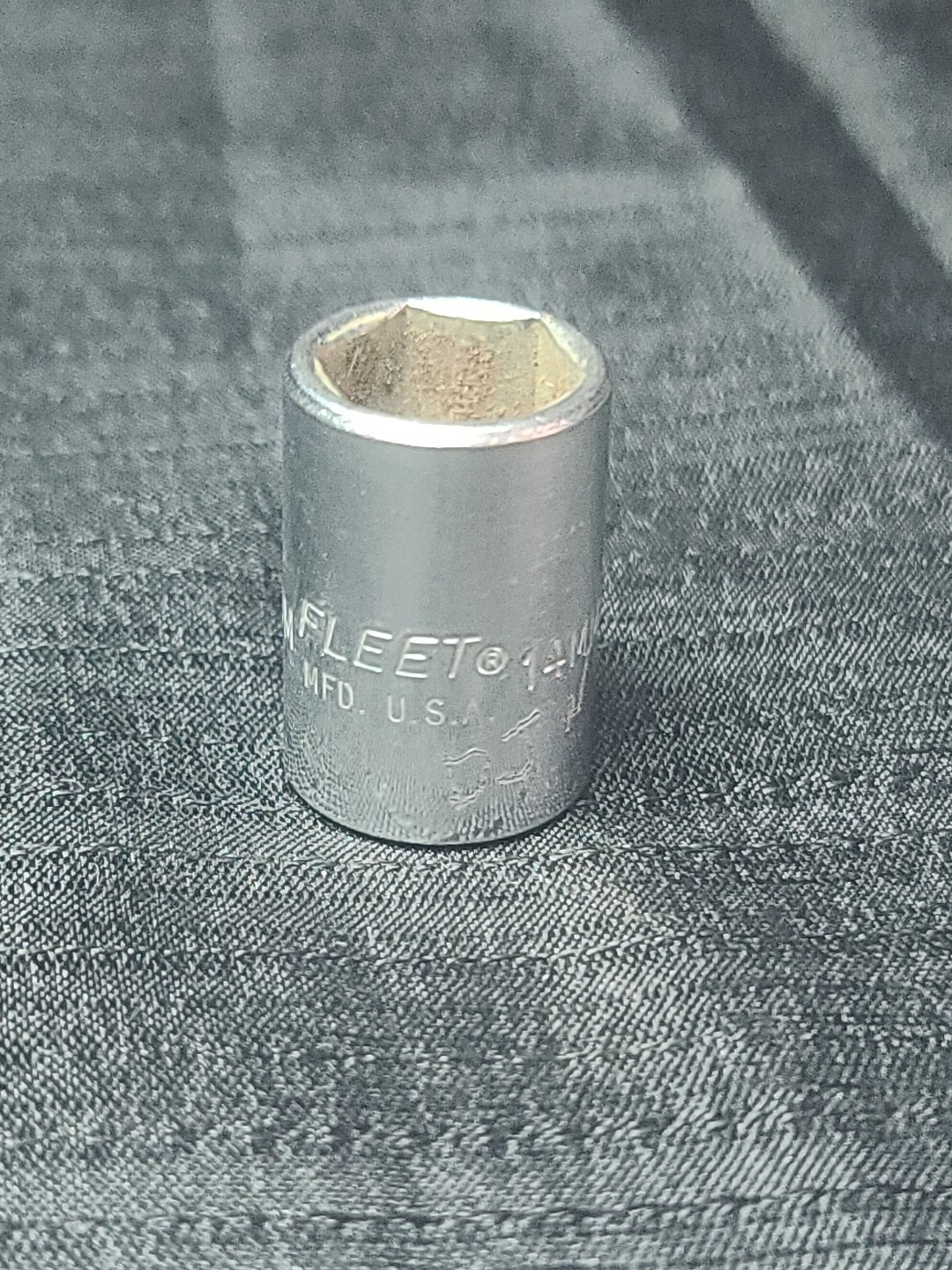 Fleet -1214 M / 3/8 Dr – 14 MM 6-Point Socket USA Vintage By Proto