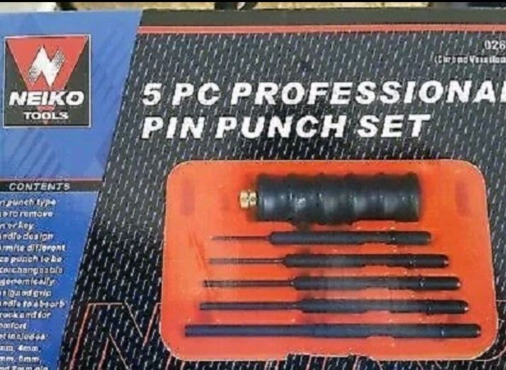 NEIKO 5PC. PROFESSIONAL DRIVE PIN PUNCH SET -Brand New in box