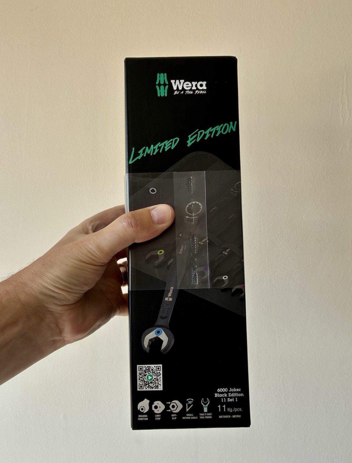 Wera 6000 Joker Black Limited Edition 11pc Ratchet Spanner Set Metric Sealed New