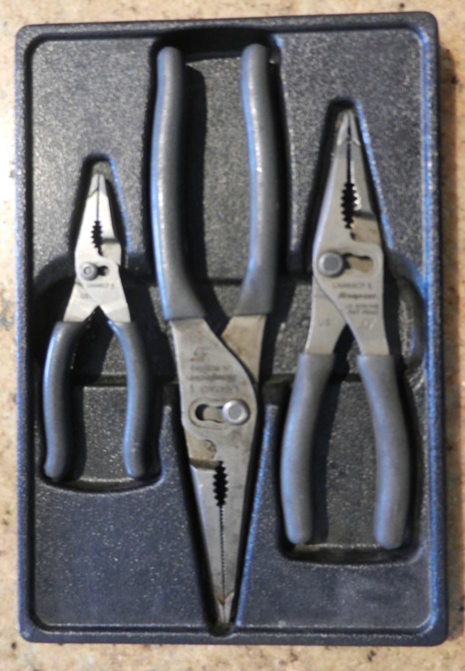 Snap On Black 3pc. Talon Grip Slip Joint Pliers