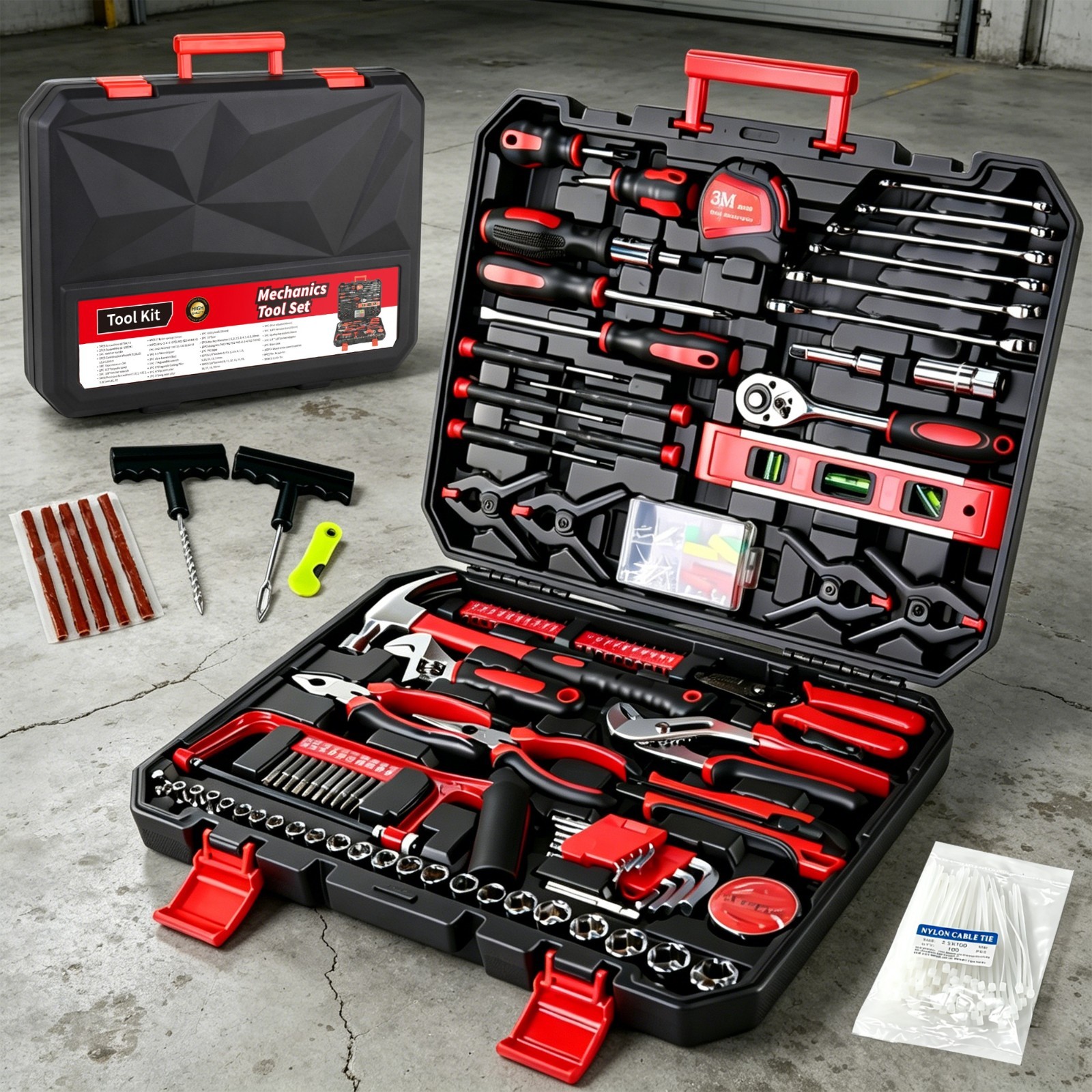 436PCS Stainless Steel Socket Wrench Tool Set for Home Auto Repairs