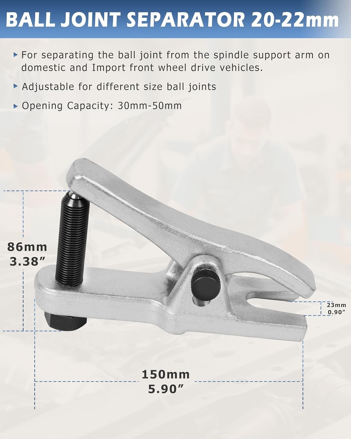 Versatile 3Pc Ball Joint Separator Kit with Anti-Rust Finish for Professionals