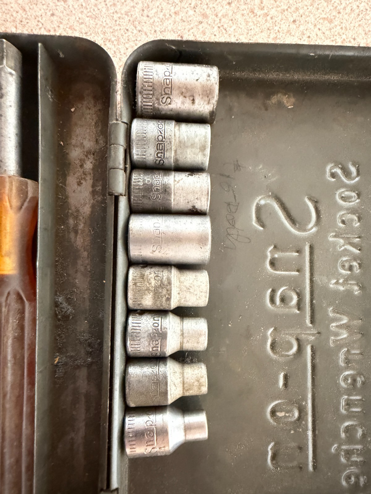 Snap-On Tools 9/32” Drive – Midget SAE Socket Wrench Set – m70m. (3/16-7/16)
