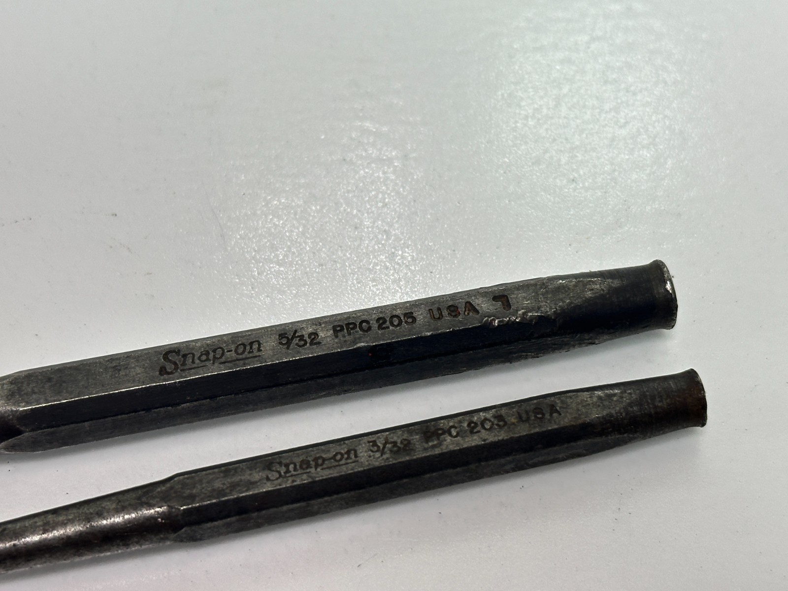 Snap-On Tools USA 2pc PPC203 & PPC205 Punch Set Lot – Pin Pointed Tips