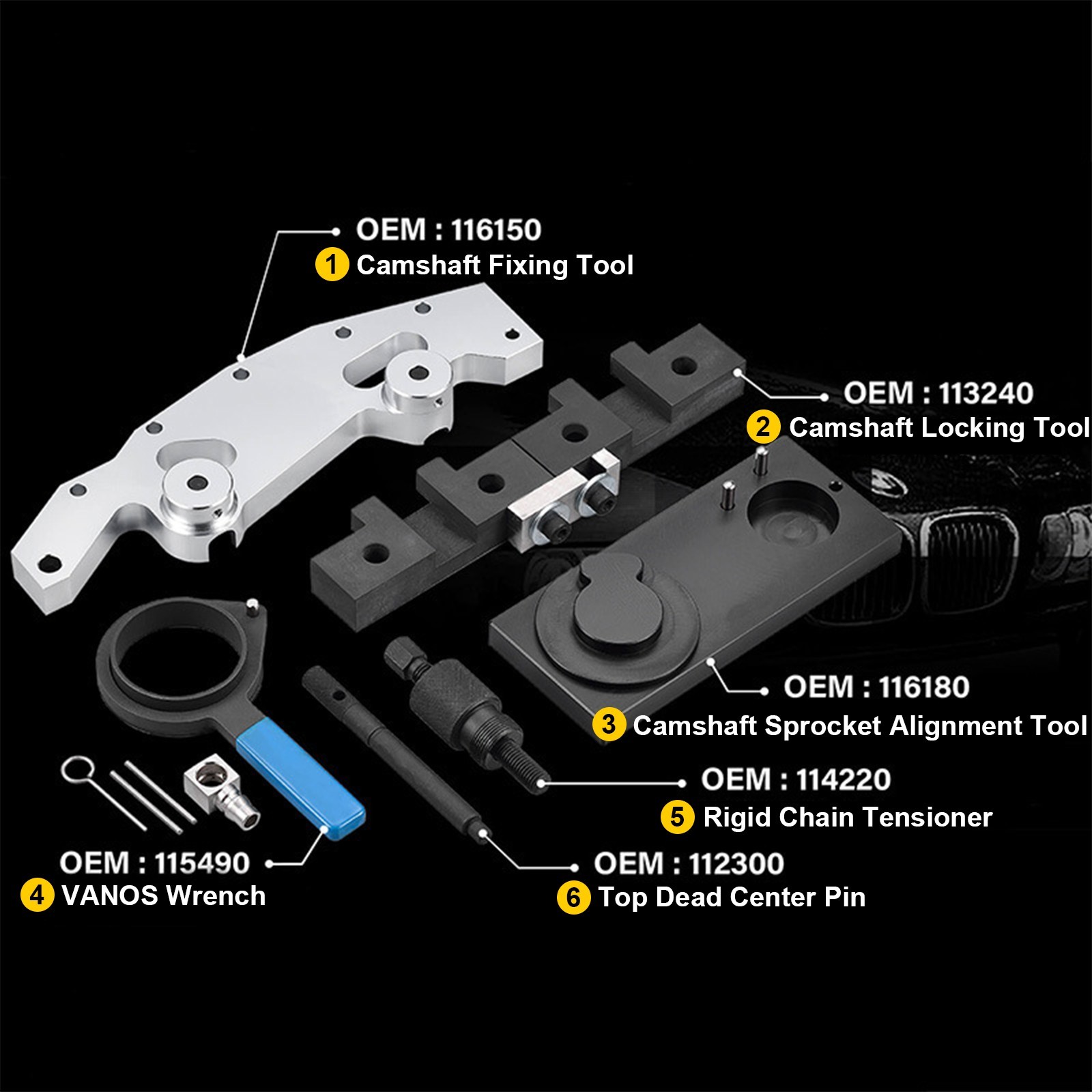 Camshaft Timing Locking Tool Kit for BMW M42 M44 M50 M52 M52TU M54 E36 E46