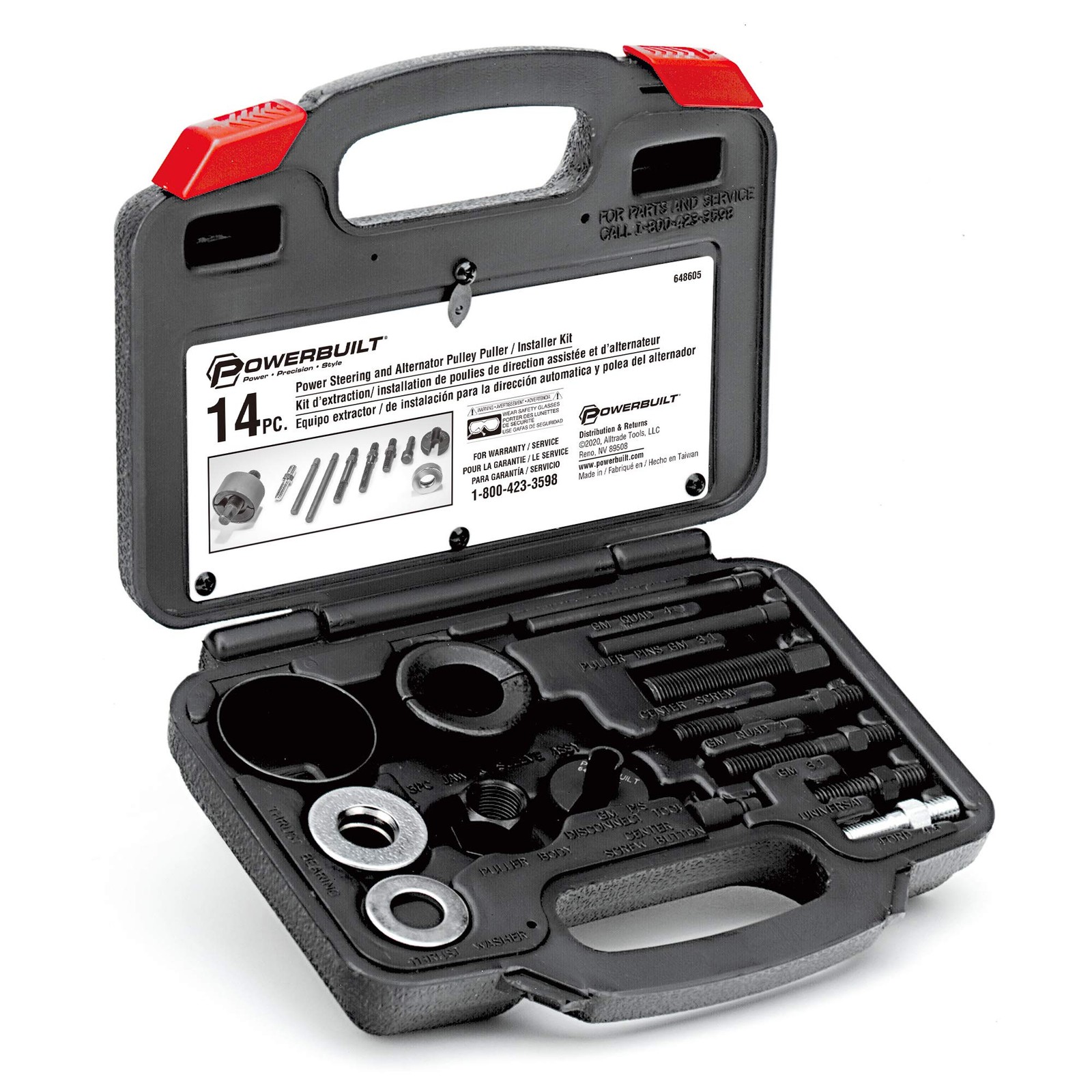 Power Steering Alternator Pulley Tool Remove Install Set Vehicle Repair Kit Case