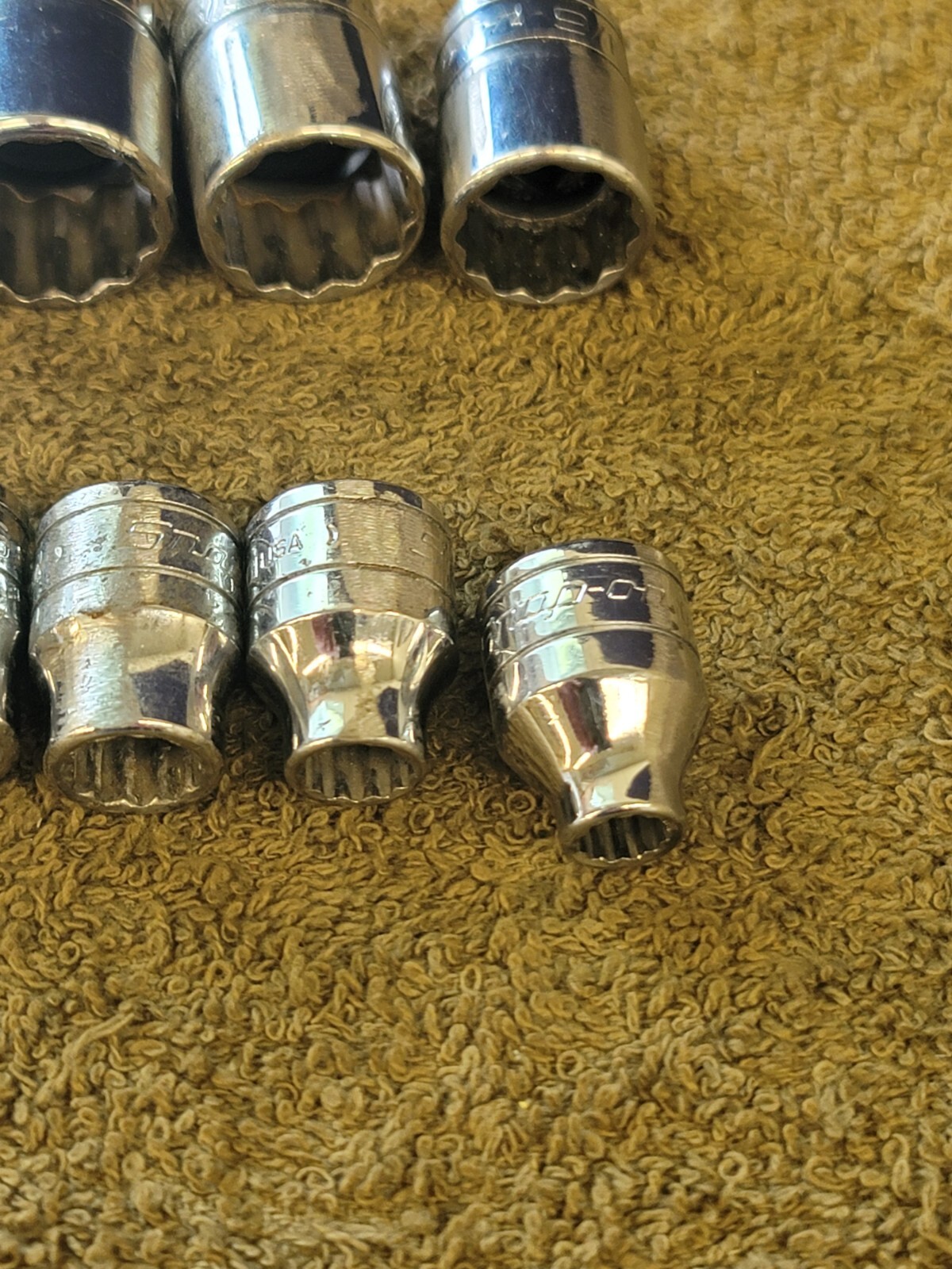 9 Snap-on F241 201 081 Sae Socket Set 3/8″ Drive 3/4 11/16 5/8 9/16 1/2 5/16 1/4