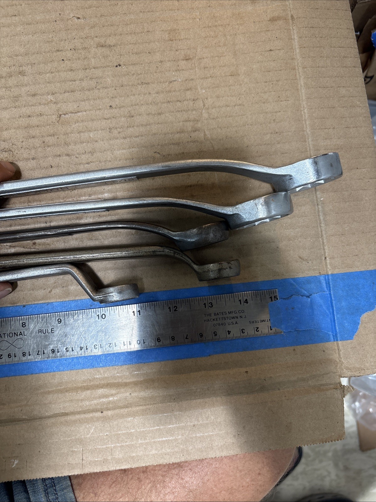 Vtg 5pc 3 Craftsman Large Double Box End Wrench + 2 Others 3/4 To 1-5/16