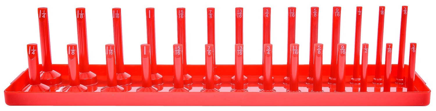 JEGS 85068 Socket Organizer 1/2 in. Drive SAE 3/8 in. – 1 1/4 in. Fitment Holds
