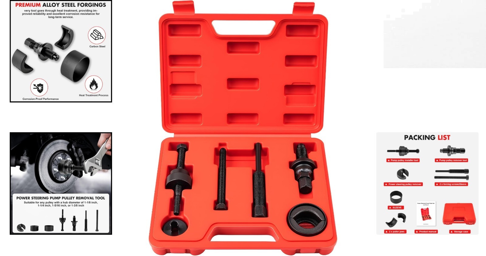 User-Friendly Pulley Puller Kit for Efficient Vehicle Maintenance – Fits Many