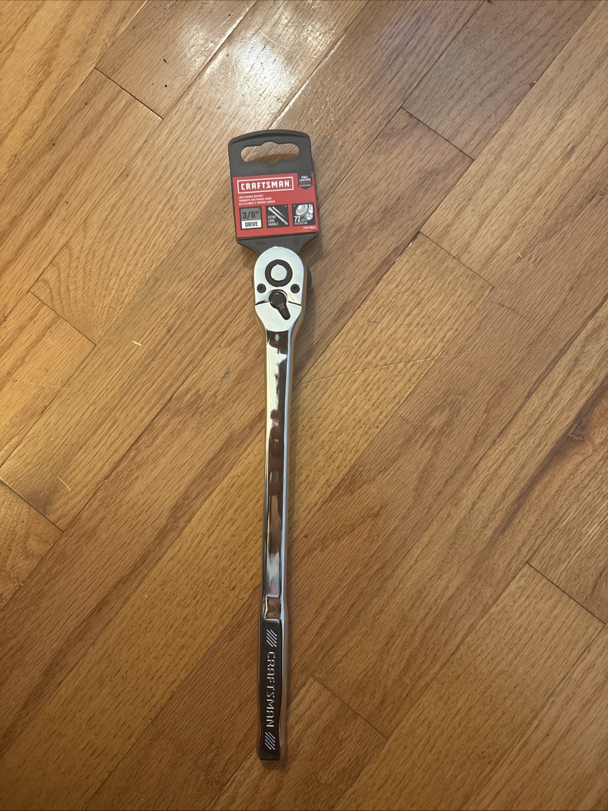 Craftsman 3/8 In. Drive Metric Pear Head Long Handle Ratchet 72 Teeth