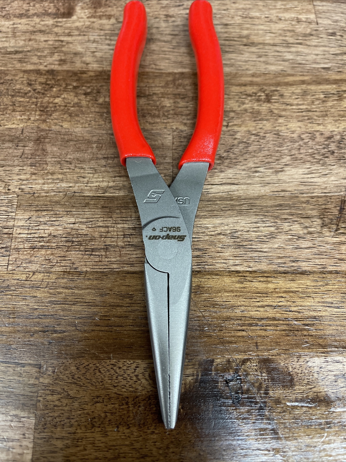 *NEW* Snap On 96ACF – 8″ Talon Grip™ RED NEEDLE Nose Pliers FREE SHIPPING