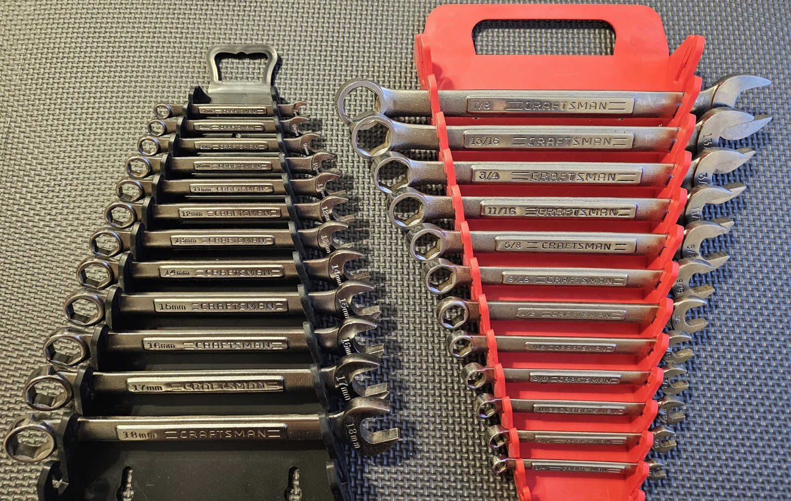 Craftsman 24 pc USA Metric & SAE 6 Point Combination Wrench Set 7-18 and 1/4-7/8