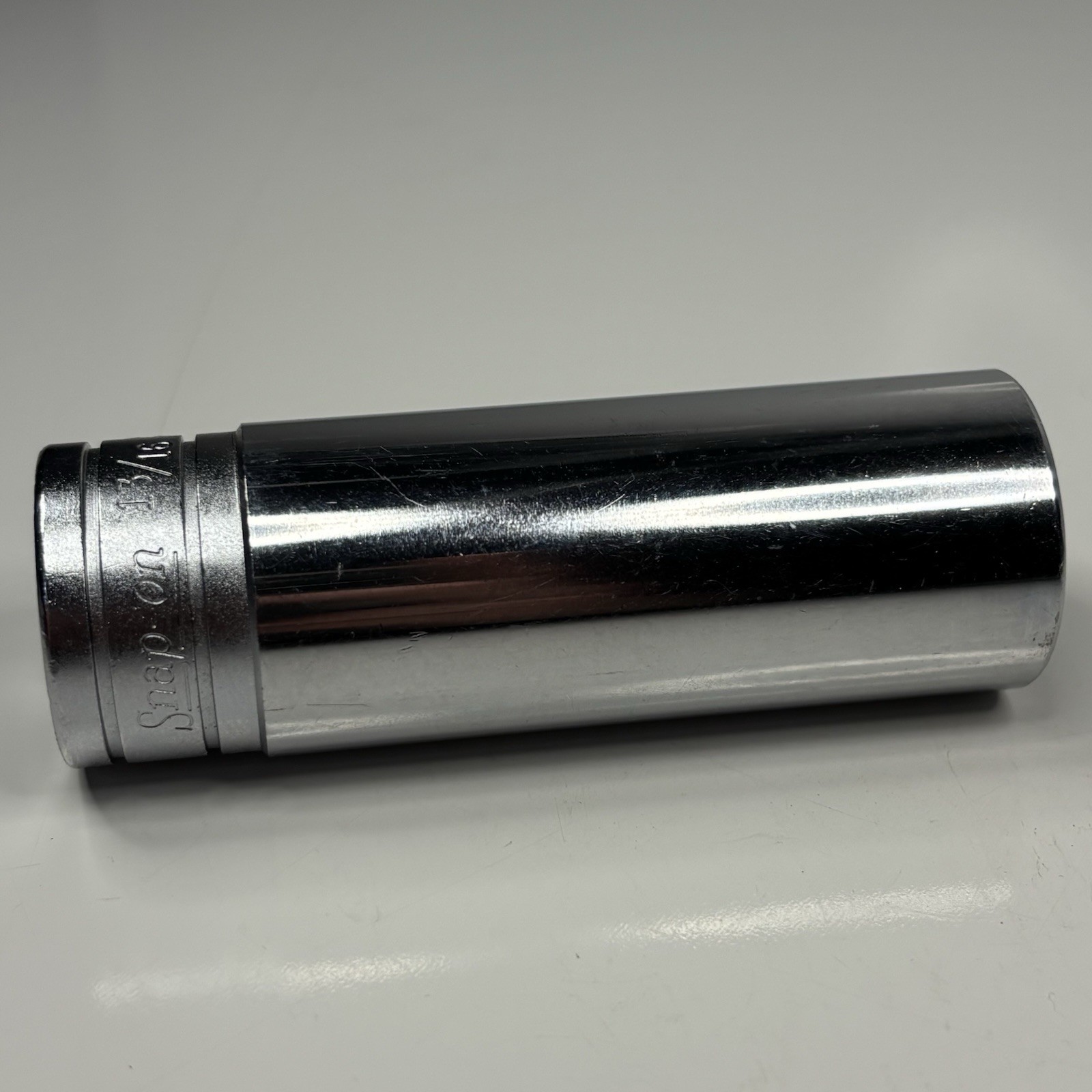 Snap On Tool S261 1/2 Dr 12Pt SAE 13/16 Flank Dr Deep Chrome Socket USA 1985 VGC