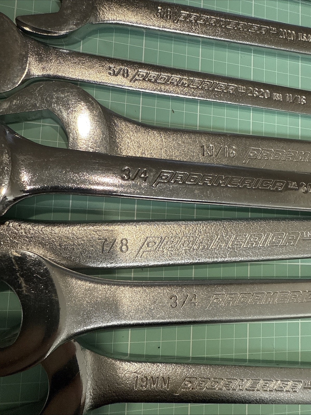 ProAmerica USA 10 Piece SAE 12 Point Comb. and Box Wrench Set 9/16″ – 7/8”