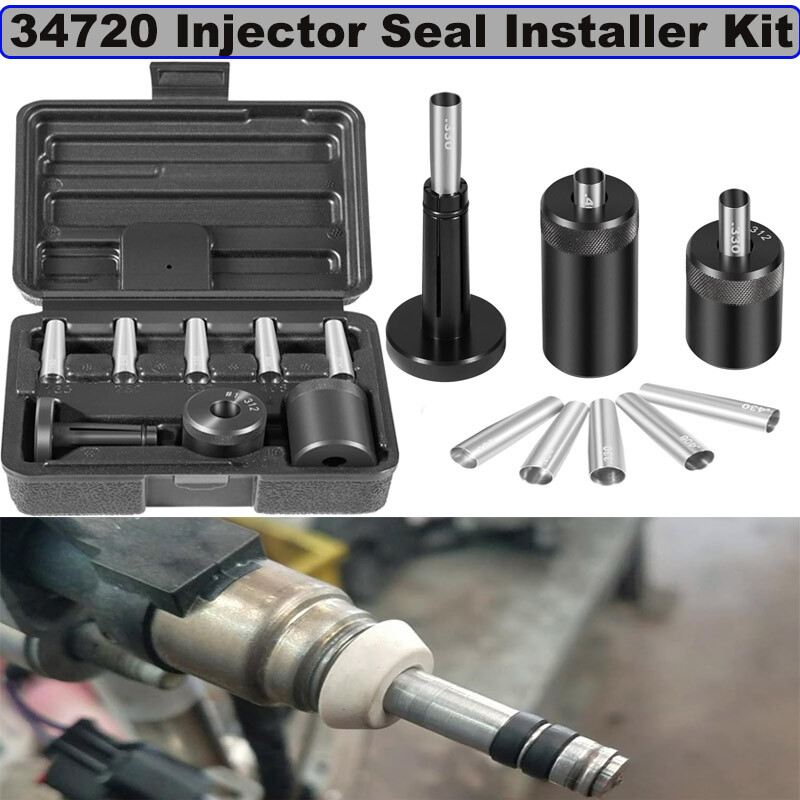 8Pcs 34720 Injector Seal Installer Kit Fits for Many Ford, GM and Subaru Engines