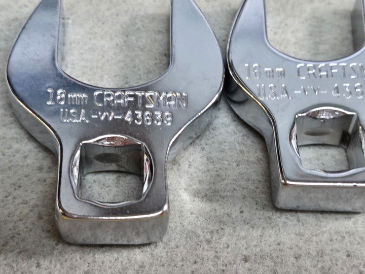 12pc Sears Craftsman USA Crowfoot Wrenches / 6-SAE & 6-Metric NOS