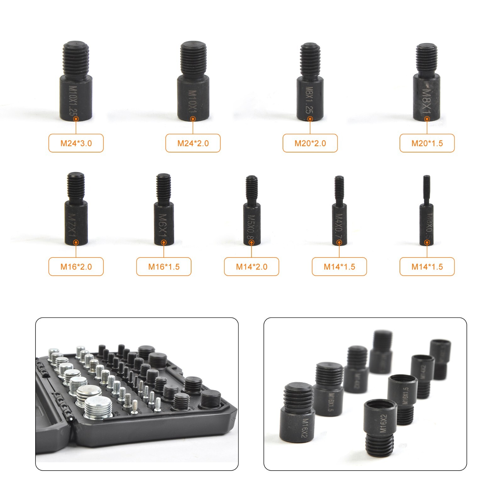 26 PCS SAE and Metric Nut and Bolt Thread Checker Set Nut and Bolt Thread Gauge