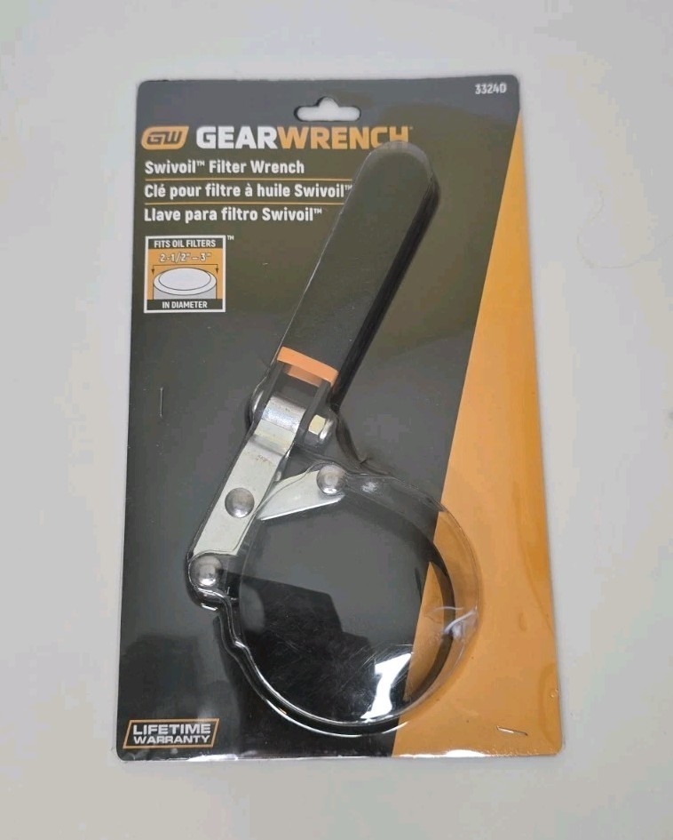GearWrench Swivoil 3324D Pivoting 2-1/2″ – 3″ Oil Filter Strap Wrench
