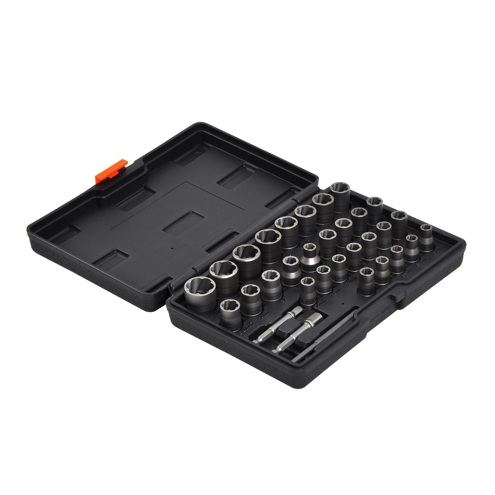 32pc Bolt Extractor Set, Impact Bolt & Nut Remover Set, 1/4″ & 3/8″ Square Drive