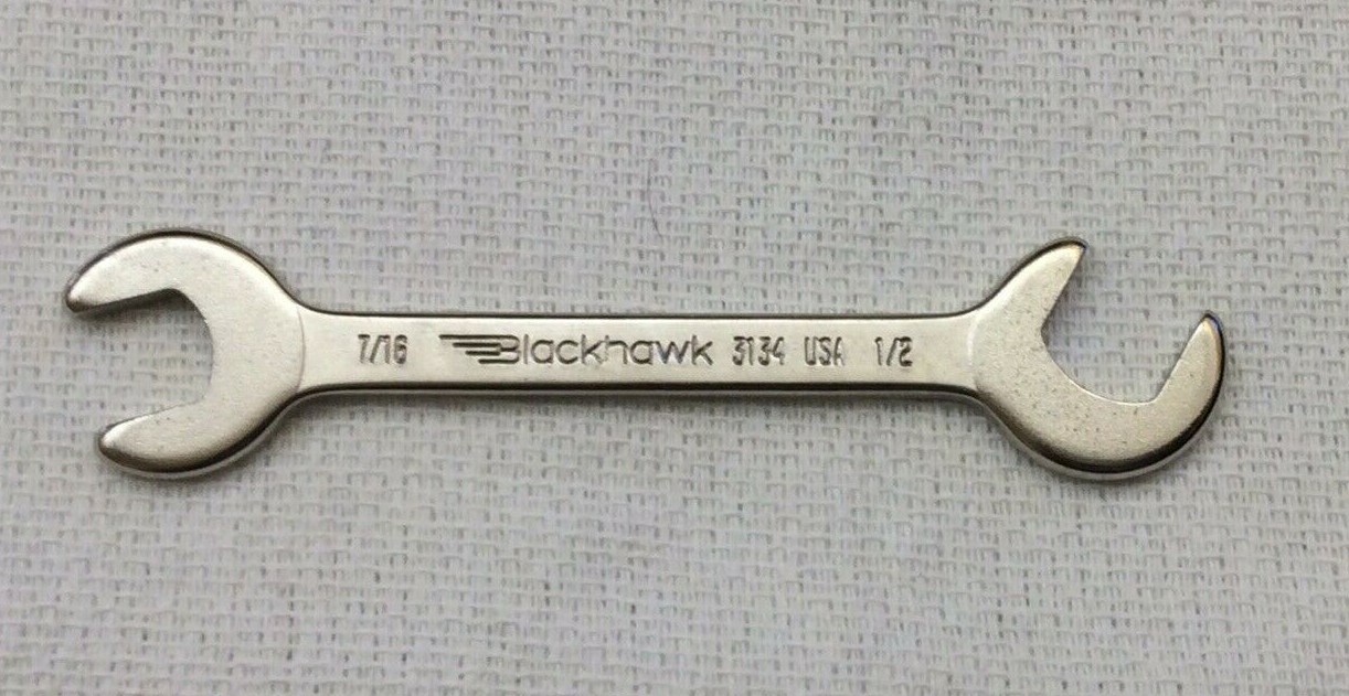 BLACKHAWK 3134 OPEN END WRENCH 1/2 x 7/16 INCH NEW USA GOVT SURPLUS