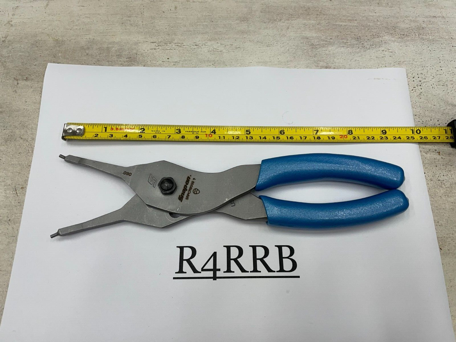 Snap-on Tools Style PEARL BLUE .090 Straight Tip Snap Ring Pliers SRPCR9000PB