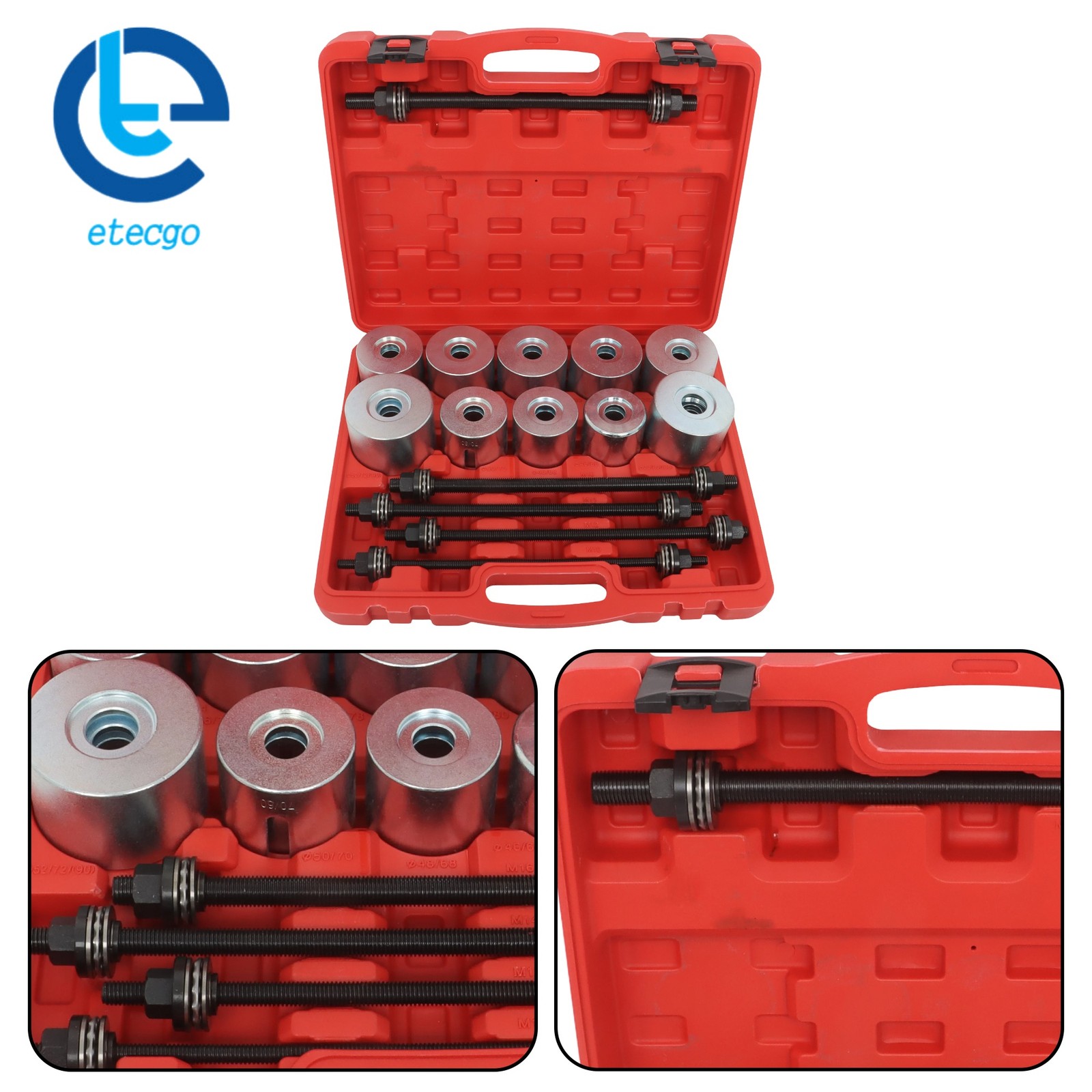 27Pcs Universal Press and Pull Sleeve Bush Bearing Removal Insertion Tool Kit