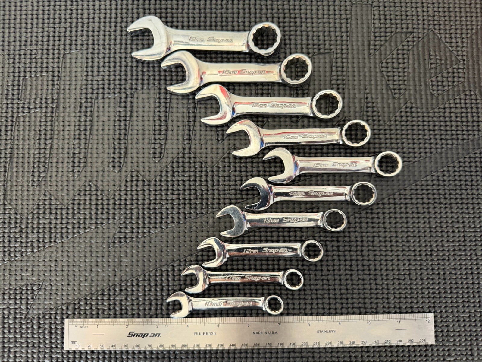 Snap-On 10PC Metric Flank Drive Midget Wrench Set (10-19 mm) USA🇺🇸 – OXIM710B