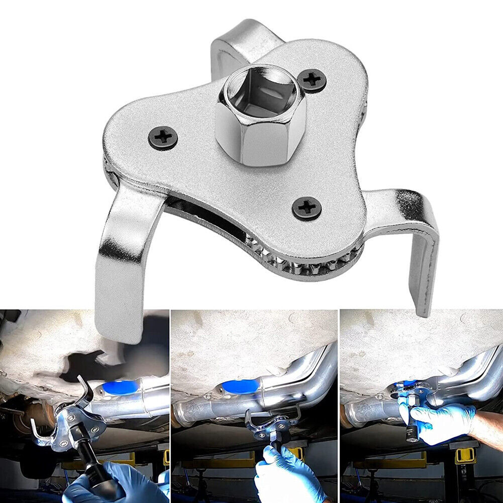 Oil Filter Wrench Remover Tool Adjustable Two Way Socket 1/2 & 3/8 3 Jaw Drive