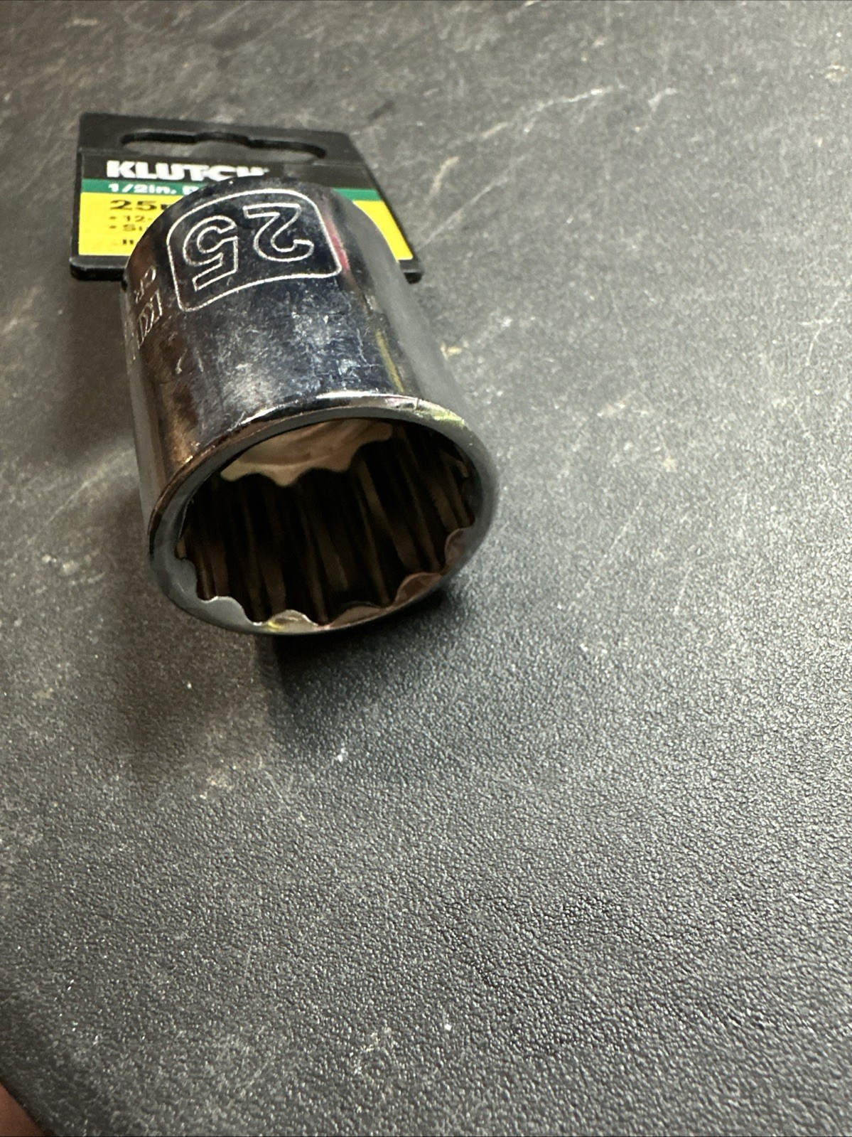 New Klutch 1/2 Drive 12 Pt 25mm Metric Socket