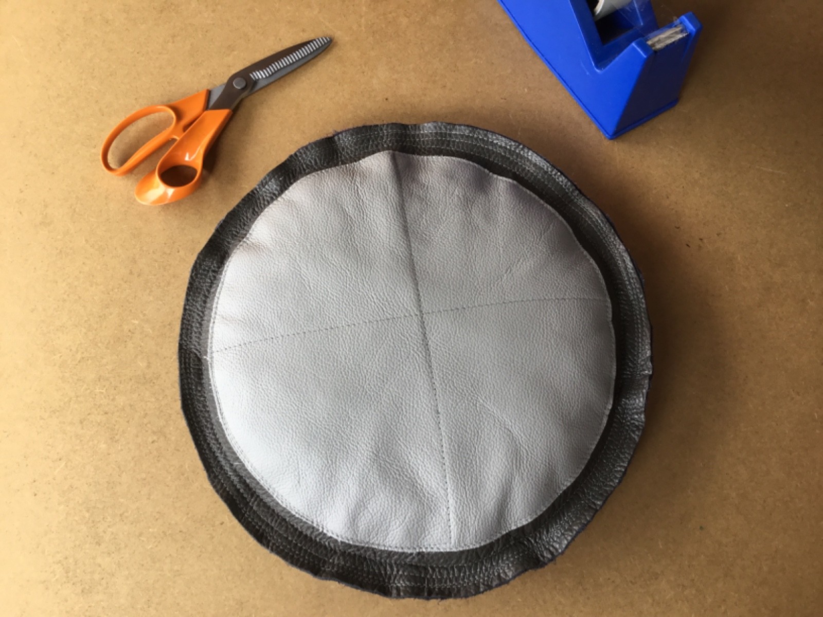 12.5 inches LEATHER SAND PAD 32 cm panel beaters metal work FILLED