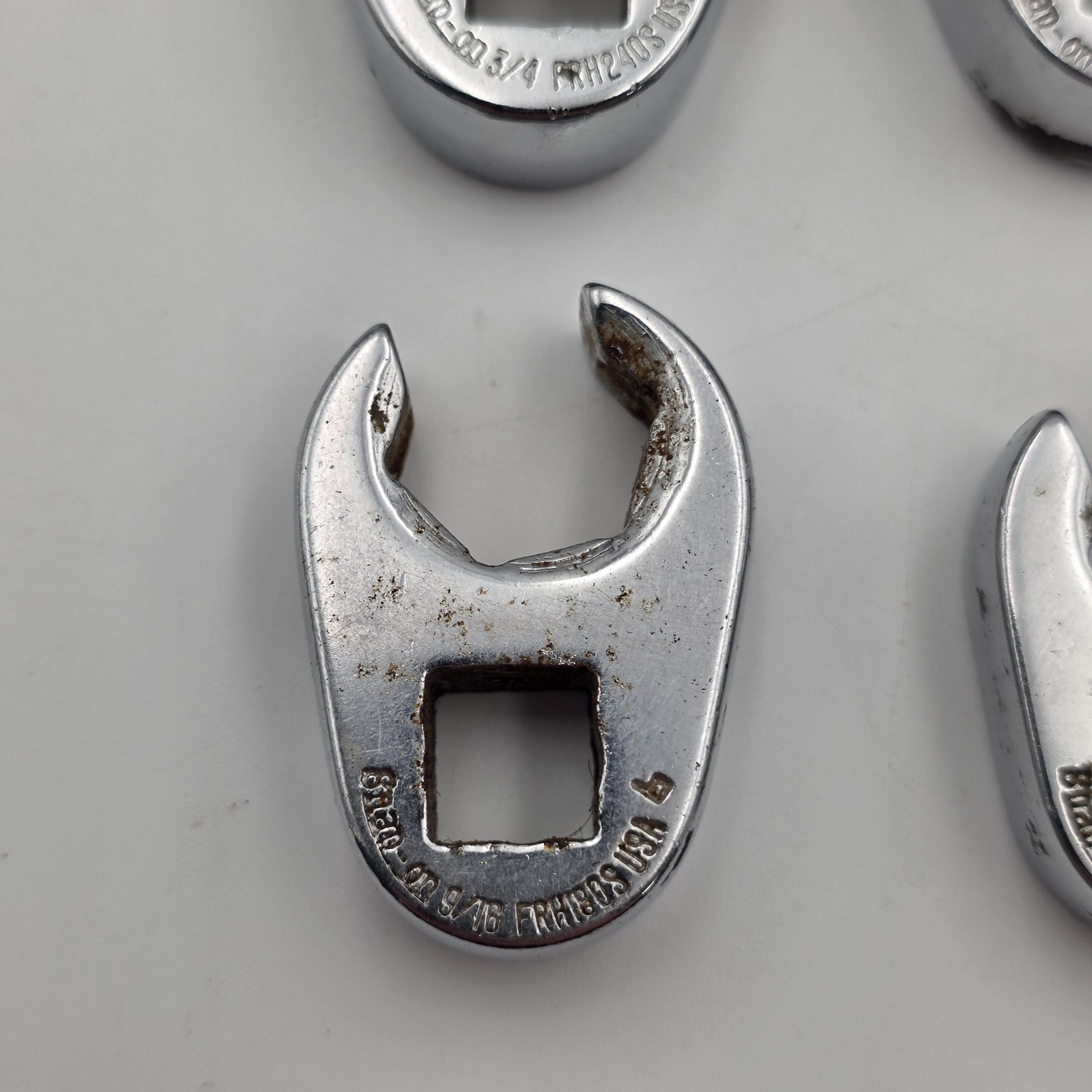 Snap-on 3/8 Drive SAE Flare Nut Crowfoot Wrench Set 6 Pc 7/16-3/4 USA
