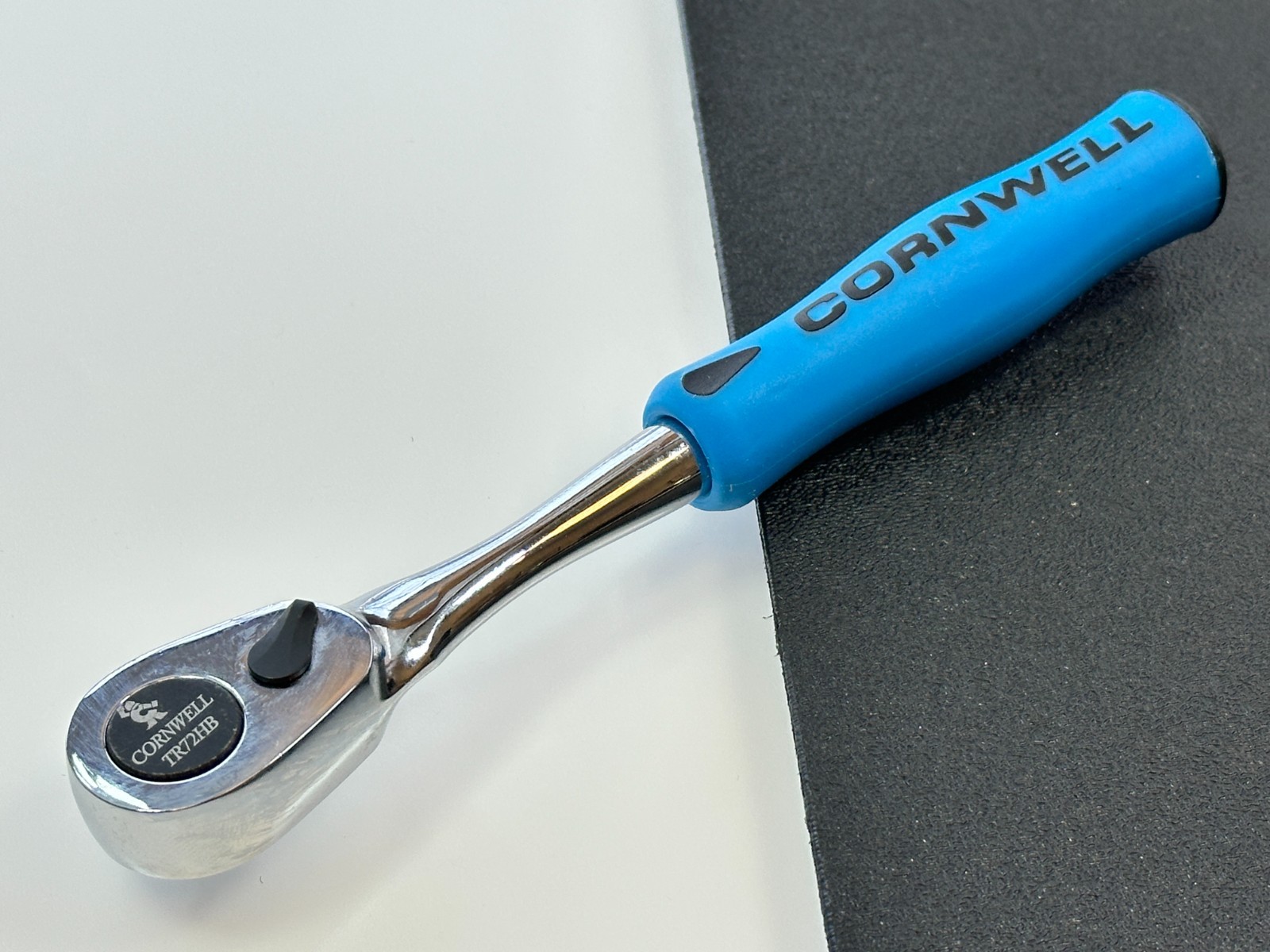 NEW Cornwell Tools USA TR72HB 1/4” Drive 72 Tooth BLUE Soft Grip Ratchet