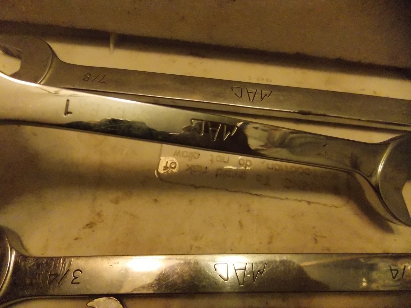Mac Tools 7/8 3/4 3/8 Combination 7/8″ 3/4″ 3/8″ Wrench Sold Single FREEShipAfr1