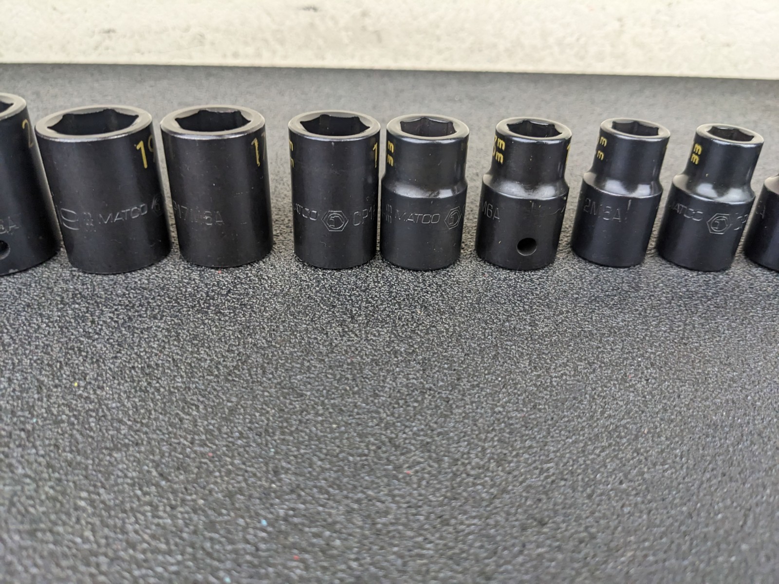 #aw458 MATCO Tools NEW 1/2″ Drive METRIC 6 POINT IMPACT SOCKET SET