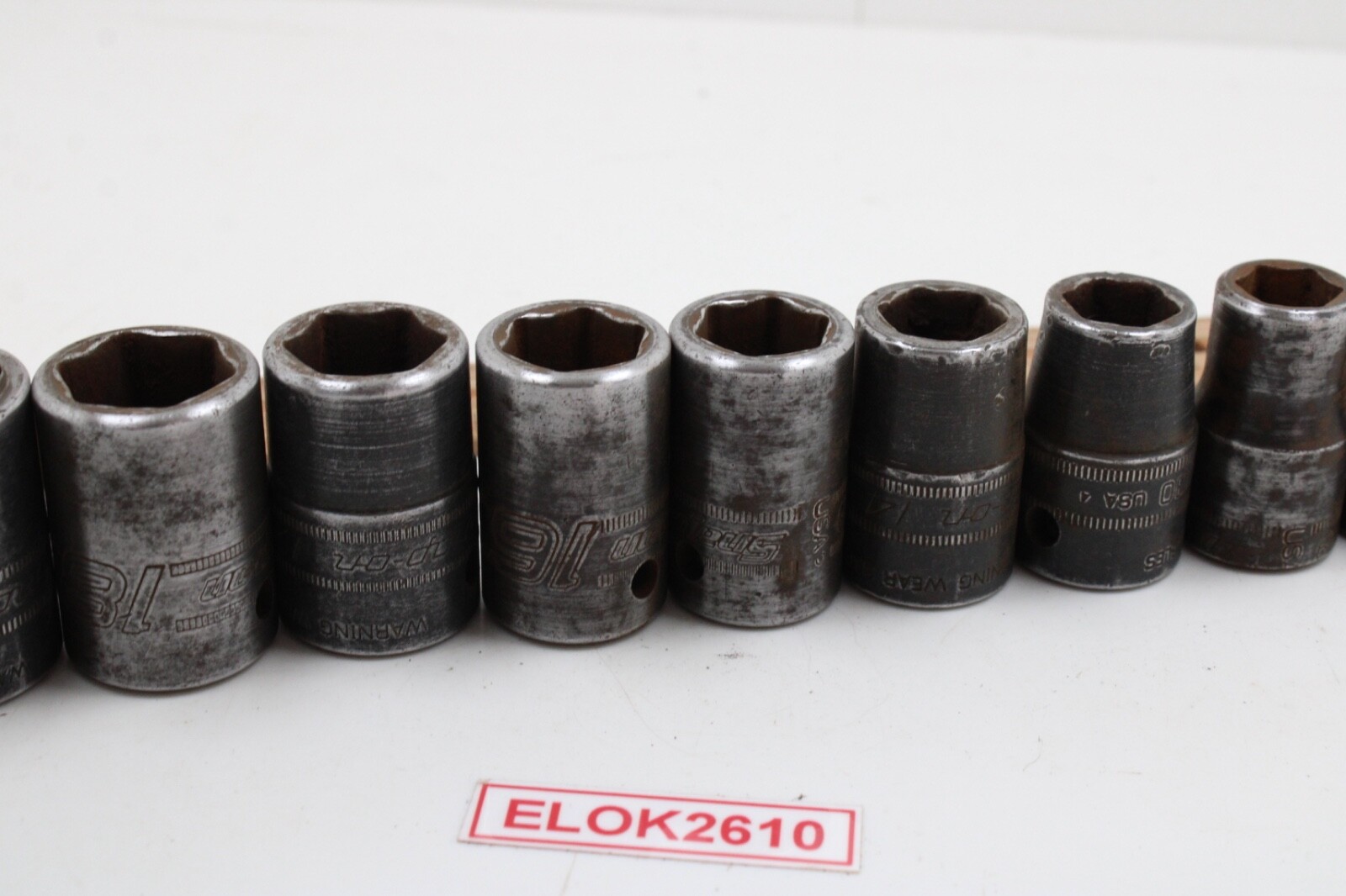 Snap-On IMM100-IMM210 1/2″ Drive 6 Point Metric Black Oxide Impact Socket Set US