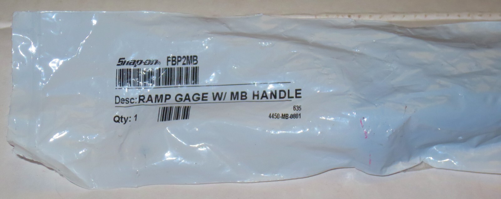 NEW SNAP-ON Pocket SPARK PLUG GAP GAUGE RAMP GAUGE *METALLIC BLUE HANDLE* FBP2MB