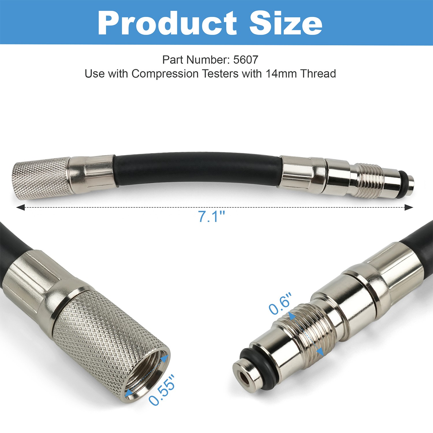 For Ford Triton 4.6L & 5.4L V8 3-Valve Engines Compression Test Adapter 14mm