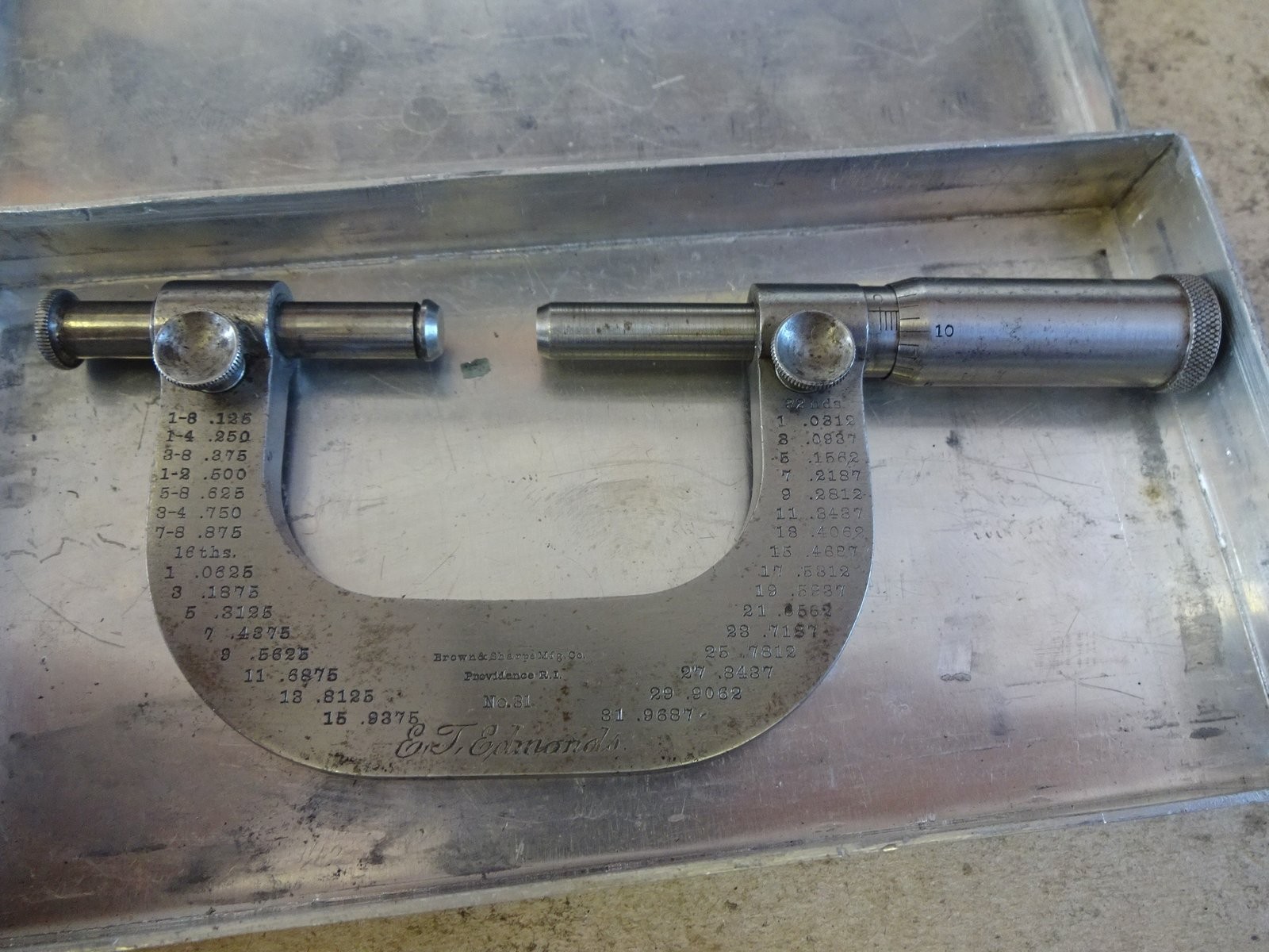 0-2 Micrometer Brown & Sharpe No.31