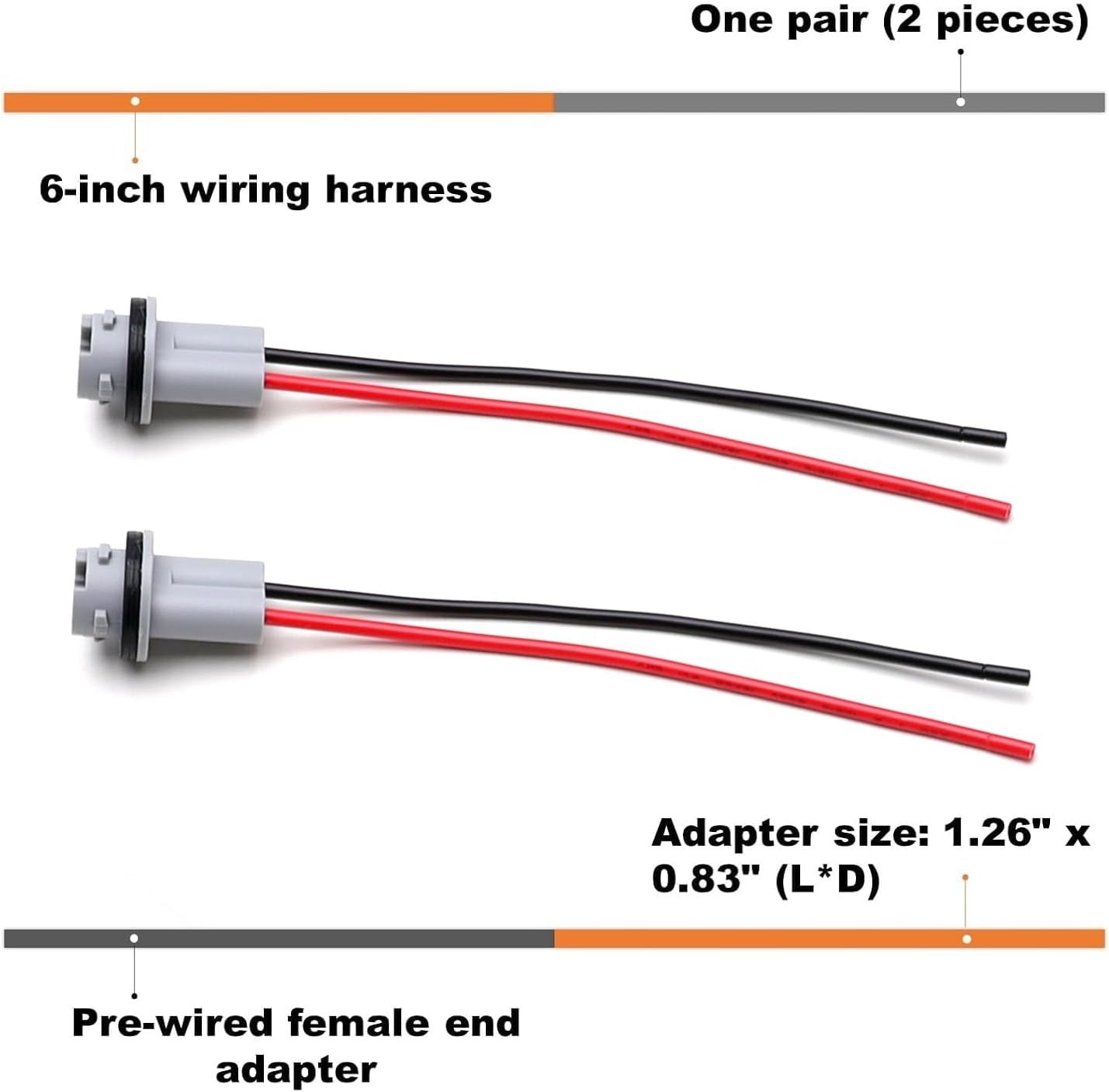 912 920 921 T15 Nylon Socket Pigtail Wiring Harness Repair Replacement