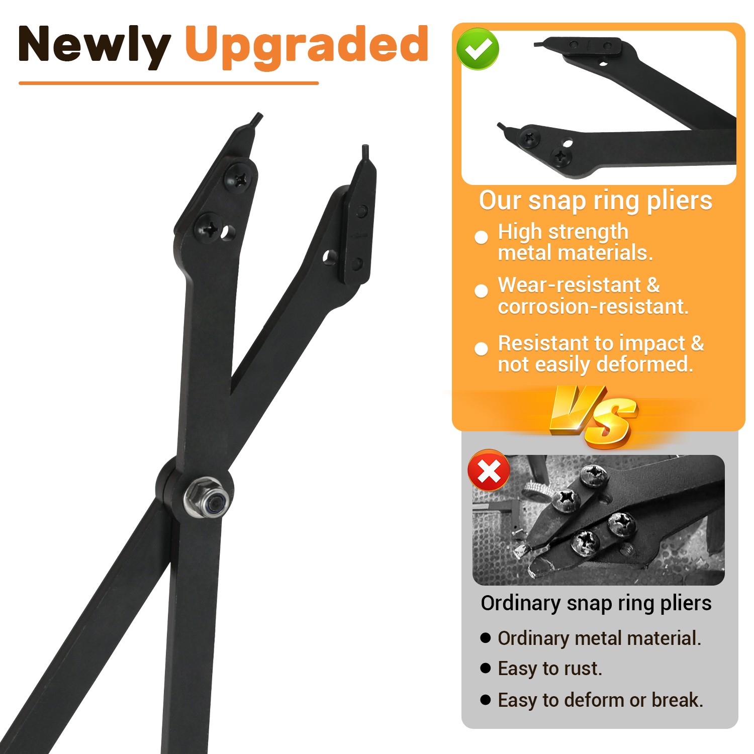 26″ Snap Ring Pliers With Straight Tips For GM 6L80 6L90 Transmission